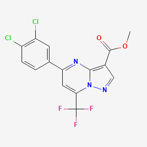 methyl 5-(3,4-dichlorophenyl)-7-(trifluoromethyl)pyrazolo[1,5-a]pyrimidine-3-carboxylate