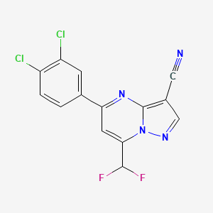 5-(3,4-dichlorophenyl)-7-(difluoromethyl)pyrazolo[1,5-a]pyrimidine-3-carbonitrile