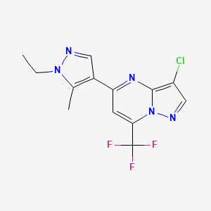 3-chloro-5-(1-ethyl-5-methyl-1H-pyrazol-4-yl)-7-(trifluoromethyl)pyrazolo[1,5-a]pyrimidine