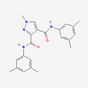 molecular formula C22H24N4O2 B4372640 N~3~,N~4~-BIS(3,5-DIMETHYLPHENYL)-1-METHYL-1H-PYRAZOLE-3,4-DICARBOXAMIDE 