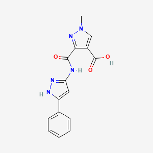 1-methyl-3-{[(3-phenyl-1H-pyrazol-5-yl)amino]carbonyl}-1H-pyrazole-4-carboxylic acid