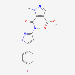 5-({[3-(4-fluorophenyl)-1H-pyrazol-5-yl]amino}carbonyl)-1-methyl-1H-pyrazole-4-carboxylic acid