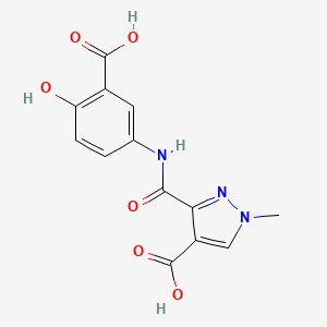 3-{[(3-carboxy-4-hydroxyphenyl)amino]carbonyl}-1-methyl-1H-pyrazole-4-carboxylic acid