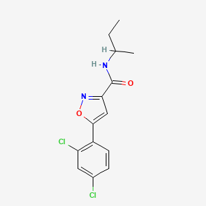 molecular formula C14H14Cl2N2O2 B4372739 N~3~-(SEC-BUTYL)-5-(2,4-DICHLOROPHENYL)-3-ISOXAZOLECARBOXAMIDE 