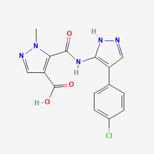 5-({[4-(4-chlorophenyl)-1H-pyrazol-5-yl]amino}carbonyl)-1-methyl-1H-pyrazole-4-carboxylic acid