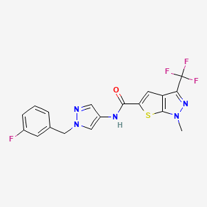 N~5~-[1-(3-FLUOROBENZYL)-1H-PYRAZOL-4-YL]-1-METHYL-3-(TRIFLUOROMETHYL)-1H-THIENO[2,3-C]PYRAZOLE-5-CARBOXAMIDE