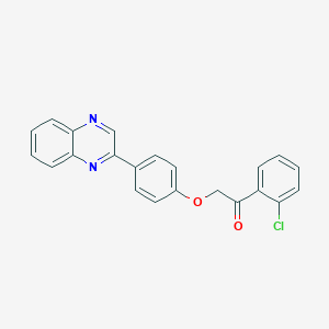 molecular formula C22H15ClN2O2 B437281 1-(2-Chlorophenyl)-2-[4-(2-quinoxalinyl)phenoxy]ethanone CAS No. 573932-07-7