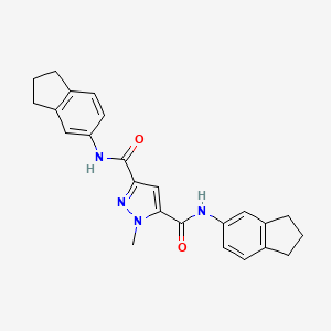 N~3~,N~5~-DI(2,3-DIHYDRO-1H-INDEN-5-YL)-1-METHYL-1H-PYRAZOLE-3,5-DICARBOXAMIDE