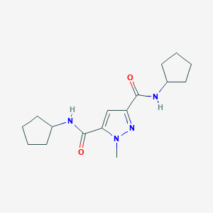 N,N'-dicyclopentyl-1-methyl-1H-pyrazole-3,5-dicarboxamide