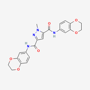 N~3~,N~5~-DI(2,3-DIHYDRO-1,4-BENZODIOXIN-6-YL)-1-METHYL-1H-PYRAZOLE-3,5-DICARBOXAMIDE