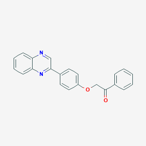 molecular formula C22H16N2O2 B437285 1-Phenyl-2-(4-quinoxalin-2-ylphenoxy)ethanone CAS No. 667432-38-4