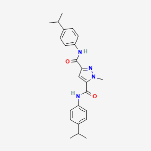 N~3~,N~5~-BIS(4-ISOPROPYLPHENYL)-1-METHYL-1H-PYRAZOLE-3,5-DICARBOXAMIDE