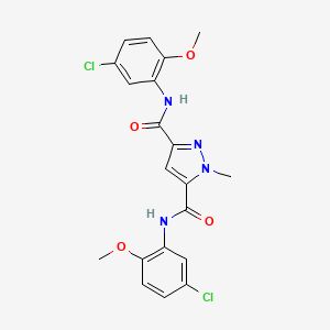 N~3~,N~5~-BIS(5-CHLORO-2-METHOXYPHENYL)-1-METHYL-1H-PYRAZOLE-3,5-DICARBOXAMIDE