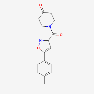 molecular formula C16H16N2O3 B4372886 1-{[5-(4-METHYLPHENYL)-3-ISOXAZOLYL]CARBONYL}TETRAHYDRO-4(1H)-PYRIDINONE 