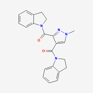 2,3-DIHYDRO-1H-INDOL-1-YL[3-(2,3-DIHYDRO-1H-INDOL-1-YLCARBONYL)-1-METHYL-1H-PYRAZOL-4-YL]METHANONE