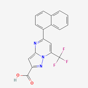 molecular formula C18H10F3N3O2 B4372919 5-(1-naphthyl)-7-(trifluoromethyl)pyrazolo[1,5-a]pyrimidine-2-carboxylic acid 