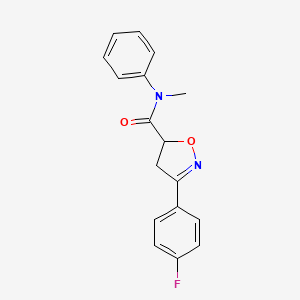 3-(4-fluorophenyl)-N-methyl-N-phenyl-4,5-dihydro-1,2-oxazole-5-carboxamide