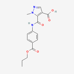 1-METHYL-5-{[4-(PROPOXYCARBONYL)ANILINO]CARBONYL}-1H-PYRAZOLE-4-CARBOXYLIC ACID