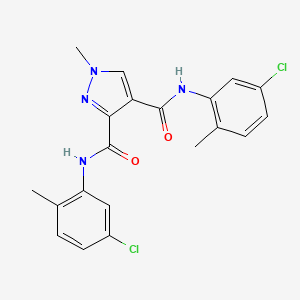 N~3~,N~4~-BIS(5-CHLORO-2-METHYLPHENYL)-1-METHYL-1H-PYRAZOLE-3,4-DICARBOXAMIDE