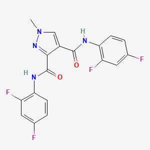 N,N'-bis(2,4-difluorophenyl)-1-methyl-1H-pyrazole-3,4-dicarboxamide