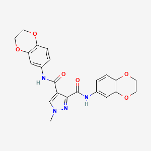 N~3~,N~4~-DI(2,3-DIHYDRO-1,4-BENZODIOXIN-6-YL)-1-METHYL-1H-PYRAZOLE-3,4-DICARBOXAMIDE