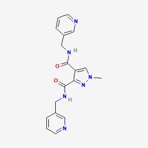 molecular formula C18H18N6O2 B4372997 1-methyl-3-N,4-N-bis(pyridin-3-ylmethyl)pyrazole-3,4-dicarboxamide 