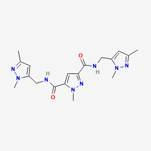 N~3~,N~5~-BIS[(1,3-DIMETHYL-1H-PYRAZOL-5-YL)METHYL]-1-METHYL-1H-PYRAZOLE-3,5-DICARBOXAMIDE