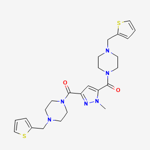 (1-METHYL-3-{[4-(2-THIENYLMETHYL)PIPERAZINO]CARBONYL}-1H-PYRAZOL-5-YL)[4-(2-THIENYLMETHYL)PIPERAZINO]METHANONE