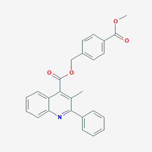 molecular formula C26H21NO4 B437308 4-(Methoxycarbonyl)benzyl 3-methyl-2-phenyl-4-quinolinecarboxylate CAS No. 667432-07-7