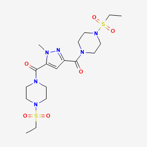 [4-(ETHYLSULFONYL)PIPERAZINO](3-{[4-(ETHYLSULFONYL)PIPERAZINO]CARBONYL}-1-METHYL-1H-PYRAZOL-5-YL)METHANONE