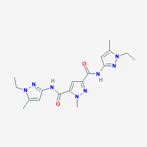 N~3~,N~5~-BIS(1-ETHYL-5-METHYL-1H-PYRAZOL-3-YL)-1-METHYL-1H-PYRAZOLE-3,5-DICARBOXAMIDE