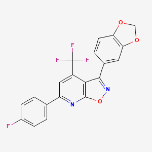 3-(1,3-benzodioxol-5-yl)-6-(4-fluorophenyl)-4-(trifluoromethyl)isoxazolo[5,4-b]pyridine