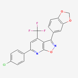 3-(1,3-benzodioxol-5-yl)-6-(4-chlorophenyl)-4-(trifluoromethyl)isoxazolo[5,4-b]pyridine