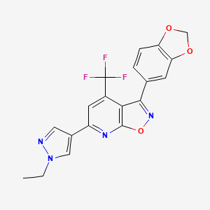 3-(1,3-benzodioxol-5-yl)-6-(1-ethyl-1H-pyrazol-4-yl)-4-(trifluoromethyl)isoxazolo[5,4-b]pyridine