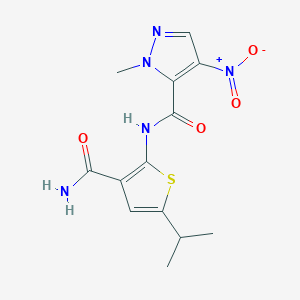 N-[3-(aminocarbonyl)-5-isopropyl-2-thienyl]-1-methyl-4-nitro-1H-pyrazole-5-carboxamide