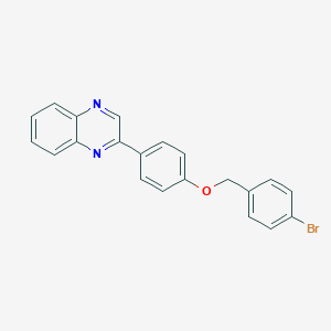 molecular formula C21H15BrN2O B437322 4-Bromobenzyl 4-(2-quinoxalinyl)phenyl ether CAS No. 587014-70-8