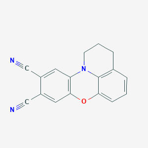molecular formula C17H11N3O B437325 2,3-dihydro-1H-pyrido[3,2,1-kl]phenoxazine-9,10-dicarbonitrile CAS No. 485403-33-6