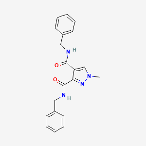 molecular formula C20H20N4O2 B4373275 N~3~,N~4~-DIBENZYL-1-METHYL-1H-PYRAZOLE-3,4-DICARBOXAMIDE 