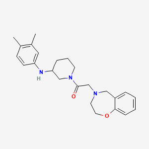 molecular formula C24H31N3O2 B4373283 1-(2,3-dihydro-1,4-benzoxazepin-4(5H)-ylacetyl)-N-(3,4-dimethylphenyl)-3-piperidinamine 