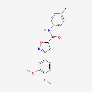 3-(3,4-dimethoxyphenyl)-N-(4-methylphenyl)-4,5-dihydro-1,2-oxazole-5-carboxamide