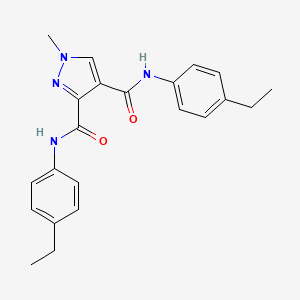 N~3~,N~4~-BIS(4-ETHYLPHENYL)-1-METHYL-1H-PYRAZOLE-3,4-DICARBOXAMIDE