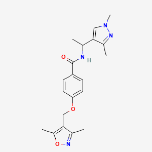 4-[(3,5-DIMETHYL-4-ISOXAZOLYL)METHOXY]-N~1~-[1-(1,3-DIMETHYL-1H-PYRAZOL-4-YL)ETHYL]BENZAMIDE