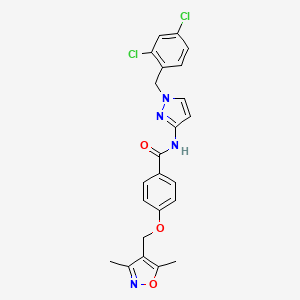 molecular formula C23H20Cl2N4O3 B4373350 N~1~-[1-(2,4-DICHLOROBENZYL)-1H-PYRAZOL-3-YL]-4-[(3,5-DIMETHYL-4-ISOXAZOLYL)METHOXY]BENZAMIDE 