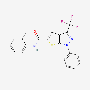 N~5~-(2-METHYLPHENYL)-1-PHENYL-3-(TRIFLUOROMETHYL)-1H-THIENO[2,3-C]PYRAZOLE-5-CARBOXAMIDE