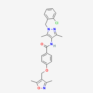 N~1~-[1-(2-CHLOROBENZYL)-3,5-DIMETHYL-1H-PYRAZOL-4-YL]-4-[(3,5-DIMETHYL-4-ISOXAZOLYL)METHOXY]BENZAMIDE