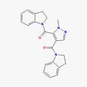 2,3-DIHYDRO-1H-INDOL-1-YL[4-(2,3-DIHYDRO-1H-INDOL-1-YLCARBONYL)-1-METHYL-1H-PYRAZOL-5-YL]METHANONE