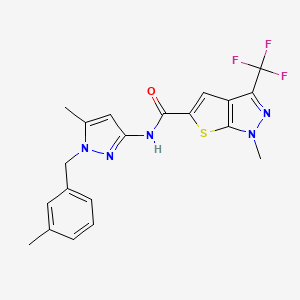 1-METHYL-N~5~-[5-METHYL-1-(3-METHYLBENZYL)-1H-PYRAZOL-3-YL]-3-(TRIFLUOROMETHYL)-1H-THIENO[2,3-C]PYRAZOLE-5-CARBOXAMIDE