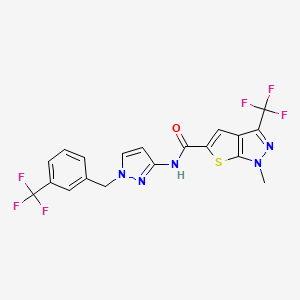 1-METHYL-3-(TRIFLUOROMETHYL)-N~5~-{1-[3-(TRIFLUOROMETHYL)BENZYL]-1H-PYRAZOL-3-YL}-1H-THIENO[2,3-C]PYRAZOLE-5-CARBOXAMIDE