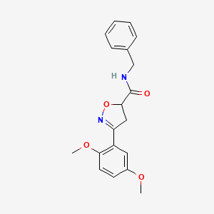 N-benzyl-3-(2,5-dimethoxyphenyl)-4,5-dihydro-1,2-oxazole-5-carboxamide