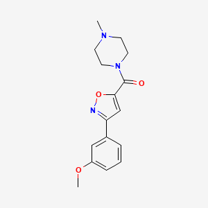 molecular formula C16H19N3O3 B4373497 [3-(3-METHOXYPHENYL)-5-ISOXAZOLYL](4-METHYLPIPERAZINO)METHANONE 